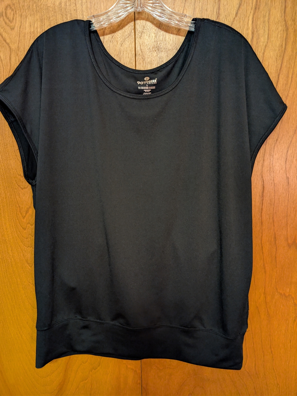 90 Degree By Reflex Black Short Sleeve Athletic Shirt